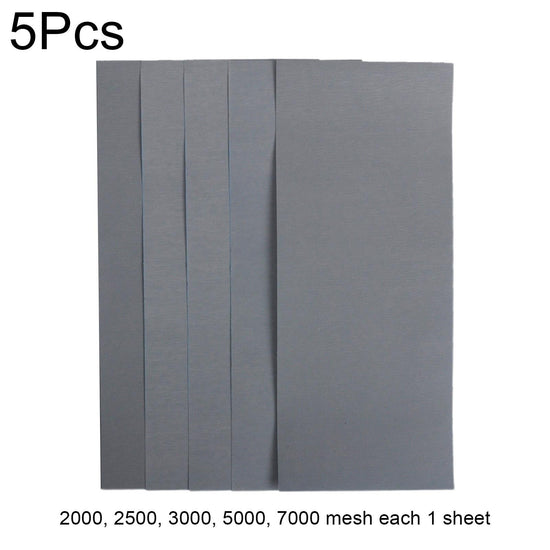 5PCS Sand Paper Variety Pack Sandpaper for Wood Metal Sanding, 2000/2500/3000/5000/7000Grit