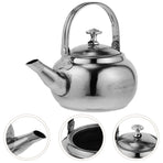 Stainless Steel Whistling Tea Kettle Stovetop Tea Pot Fast Boiling Heat Water Tea Pot 14X11CM Silver