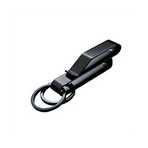 3PCS Heavy Duty Belt Key Holder with 6Pcs Metal Rings, Stainless Steel Black Men Keychain Clip