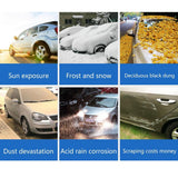 Waterproof Car Cover All Weather for Automobiles, Outdoor Sun UV Rain Dust Wind Snow Protection for sedan