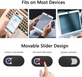 3 Pack Webcam Cover Slider for Privacy, 0.027in Ultra Thin Design Web Camera Cover Slide for Laptop, Desktop, PC, Tablet, Smartphone and More - (Black)