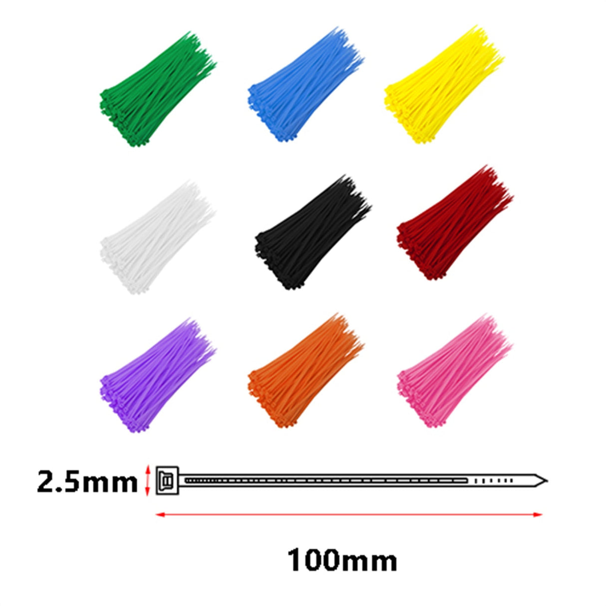 Sealing Strip  100Pcs Cable Zip Ties Heavy Duty 4 inch, Premium Plastic Wire Ties with 18 Pounds Tensile Strength Green