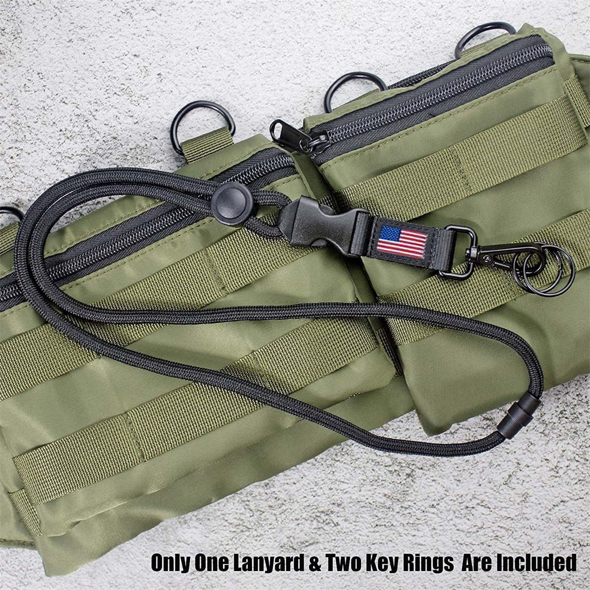 Banner  Heavy and with Flag Round C4 Duty Durable Us Lanyard Buckle Lanyard Tools & Home Improvement As shown