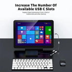 USB C Splitter, USB C to USB C Female Adapter, 2/3 Ports 1 to 2