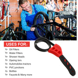 1pc Multifunctional Adjustable Rubber Strap Belt Wrench Universal Bottle Opener - Rear View