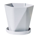 Flower Pots , Gardening Suppliesbalcony Household Plastic Flower Pot Resin Nordic Thicken Large Flower Pot, Suitable for Indoor and Outdoor Green Plant Planting White Z1-Grey