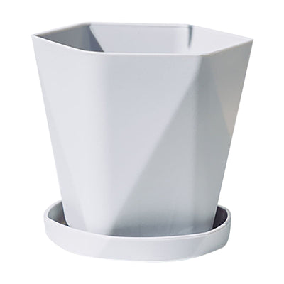 Flower Pots , Gardening Suppliesbalcony Household Plastic Flower Pot Resin Nordic Thicken Large Flower Pot, Suitable for Indoor and Outdoor Green Plant Planting White Z1-Grey
