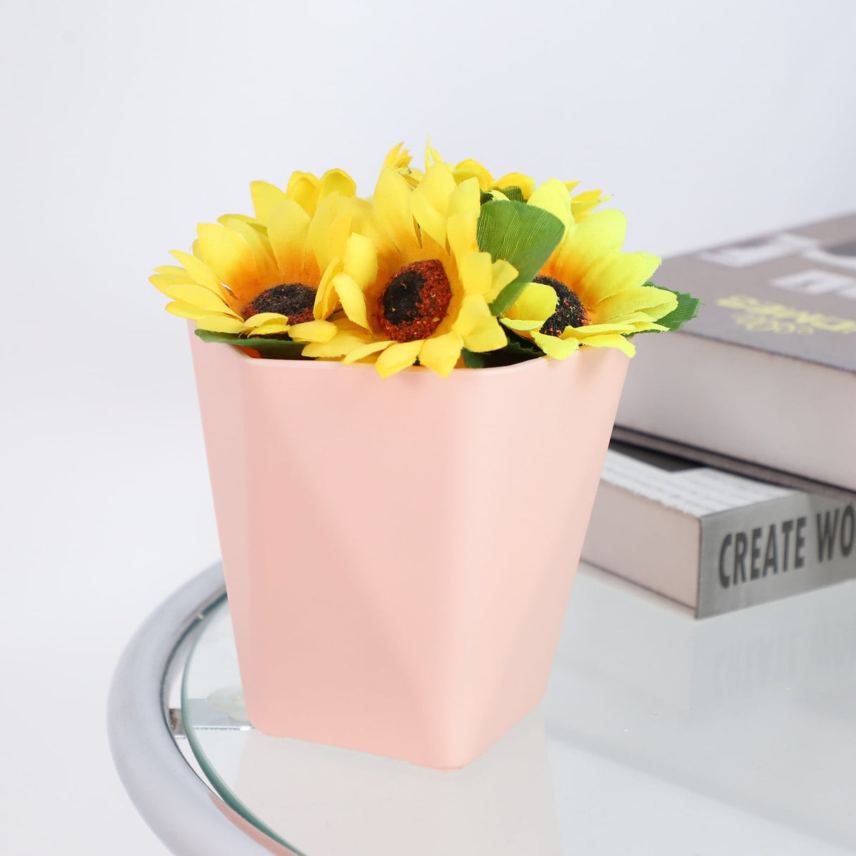 Flower Pots , Gardening Suppliesbalcony Household Plastic Flower Pot Resin Nordic Thicken Large Flower Pot, Suitable for Indoor and Outdoor Green Plant Planting White Z1-Pink