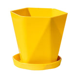 Flower Pots , Gardening Suppliesbalcony Household Plastic Flower Pot Resin Nordic Thicken Large Flower Pot, Suitable for Indoor and Outdoor Green Plant Planting White Z1-Yellow