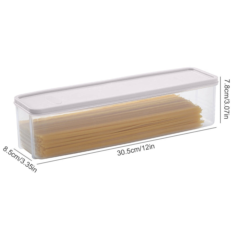 Food Storage, Pasta Container Noodle Storage Box Plastic Noodle Box Sealed Refrigerator Vermicelli Grain Storage Box with Lid Khaki