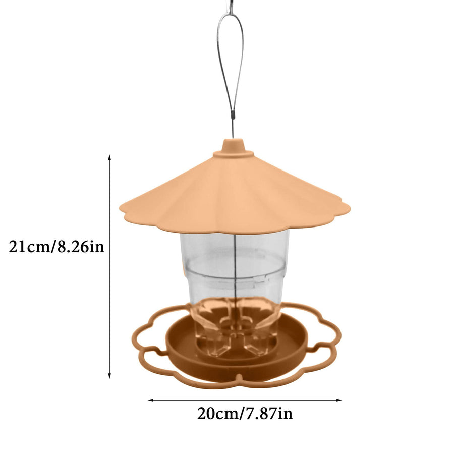 Outdoor Hanging Wild Bird Feeder, Plastic, Brown Z2-Green