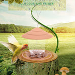 Outdoor Hanging Wild Bird Feeder, Plastic, Brown Z2-Green