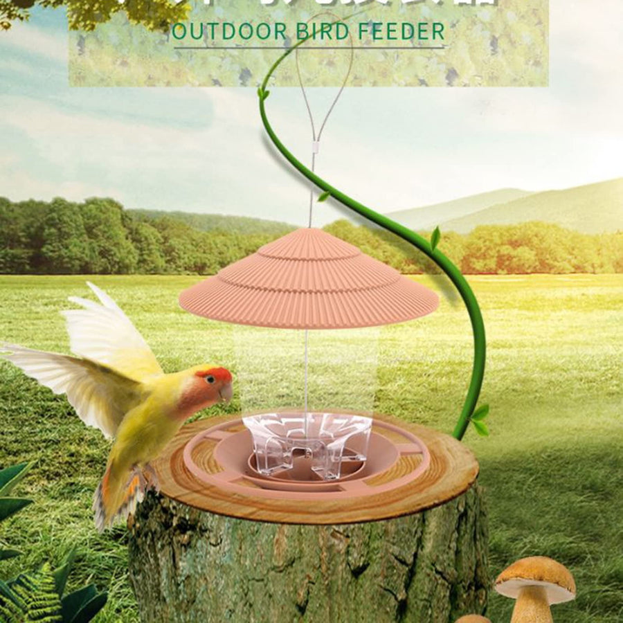 Outdoor Hanging Wild Bird Feeder, Plastic, Brown Z2-Green