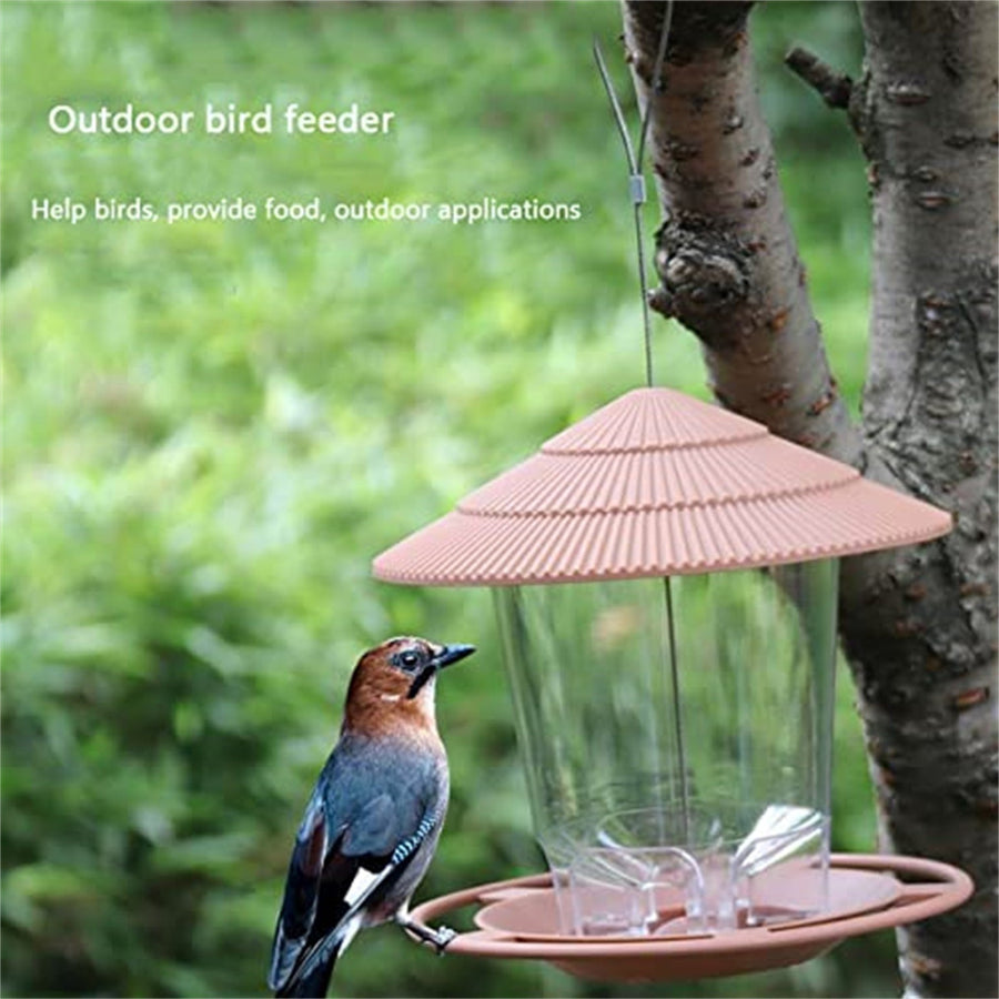 Outdoor Hanging Wild Bird Feeder, Plastic, Brown Z2-Green