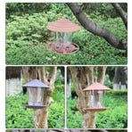 Outdoor Hanging Wild Bird Feeder, Plastic, Brown Z2-Green