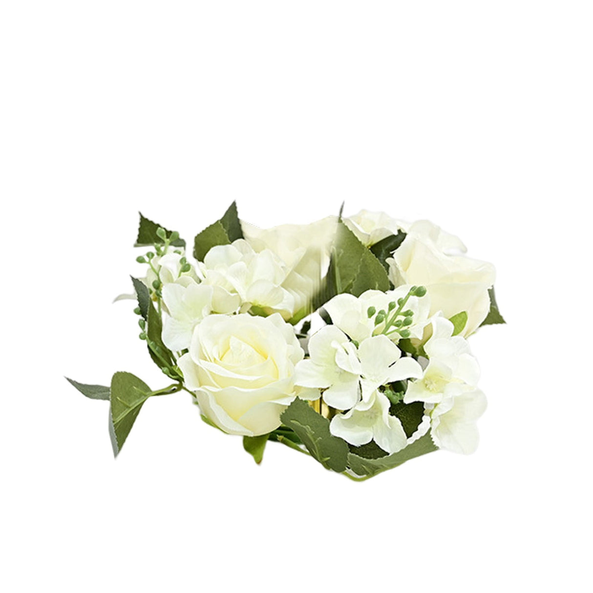 Simulated Pendant, Artificial Flowers Promotion, Simulation Rose Wreath 20Cm Candlestick Wreath Christmas Decoration Window Prop Table Wedding Decoration Flowers E A