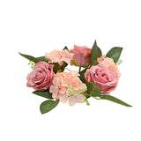 Simulated Pendant, Artificial Flowers Promotion, Simulation Rose Wreath 20Cm Candlestick Wreath Christmas Decoration Window Prop Table Wedding Decoration Flowers E