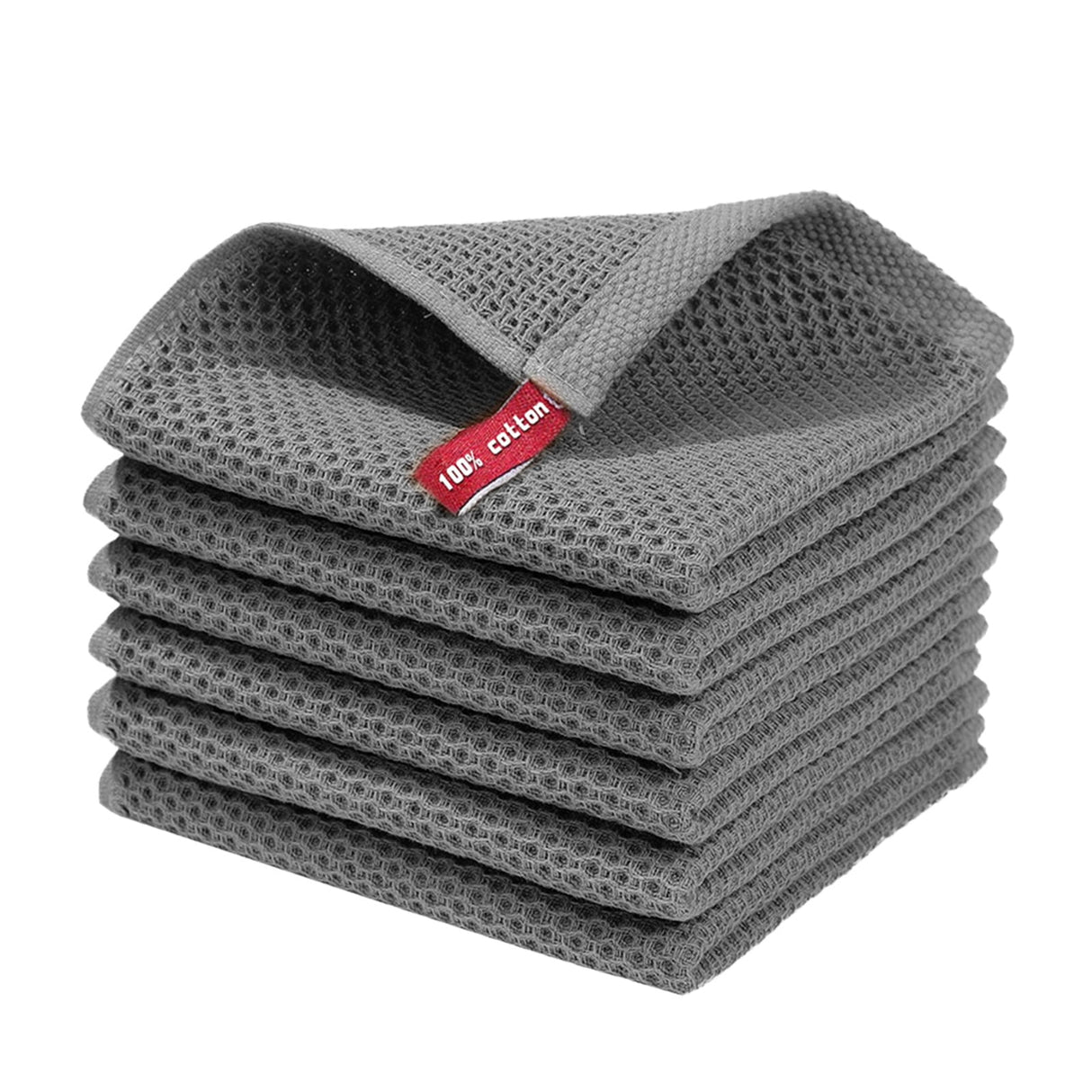 Wipes ! 100% Cotton Weave Kitchen Dish Cloths Ultra Soft Absorbent Quick Drying Dish Towels 12X12 Inches 6-Pack, Household Cleaning Cloth Promotion Include 6 Pcs Dish Cloth C