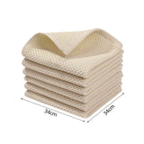 Wipes ! 100% Cotton Weave Kitchen Dish Cloths Ultra Soft Absorbent Quick Drying Dish Towels 12X12 Inches 6-Pack, Household Cleaning Cloth Promotion Include 6 Pcs Dish Cloth D - Side View