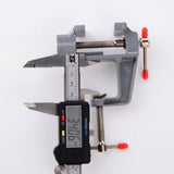 Bench Vice Table Vice Vise Hobby Lock Swivel Aluminum Craft Jewelry Clamp Other, Screwdriverclearance Sale, 1 Table Vise Silver - Top-Down View