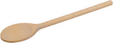 3Pcs 10 Inch Long Wooden Spoons for Cooking - Oval Wood Mixing Spoons for Baking, Cooking, Stirring - Sauce Spoons Brown - Front View
