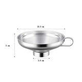 Stainless Steel Canning Funnel Lightweight Wide Mouth Jar Funnel With Handle for Wide and Regular Mouth Jars Food Grade Metal Jam Kitchen Tool S(4.13" x 1.97")