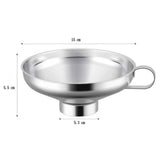 Stainless Steel Canning Funnel Lightweight Wide Mouth Jar Funnel With Handle for Wide and Regular Mouth Jars Food Grade Metal Jam Kitchen Tool S(4.13
