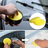 Cleaning Brush ! Sponge Pad Wax Household for Car Cleaning Polishing Polishing Kit Car Applicator Cleaning Supplies, Cleaning Brush Promotion Include 12X Car Washing Sponge Yellow