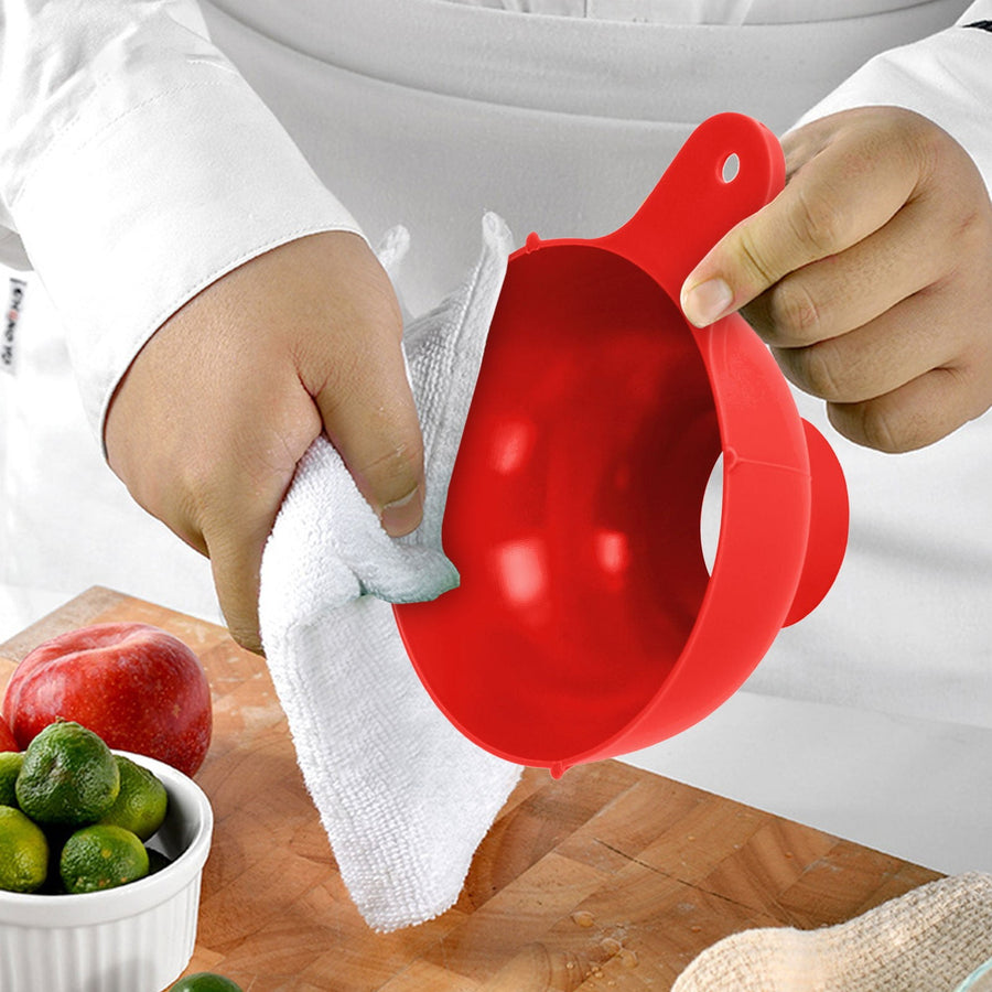 Funnel ! Plastic Red Wide Mouth Funnel, Kitchen Funnel Promotion Include 1X Funnel Watermelon red