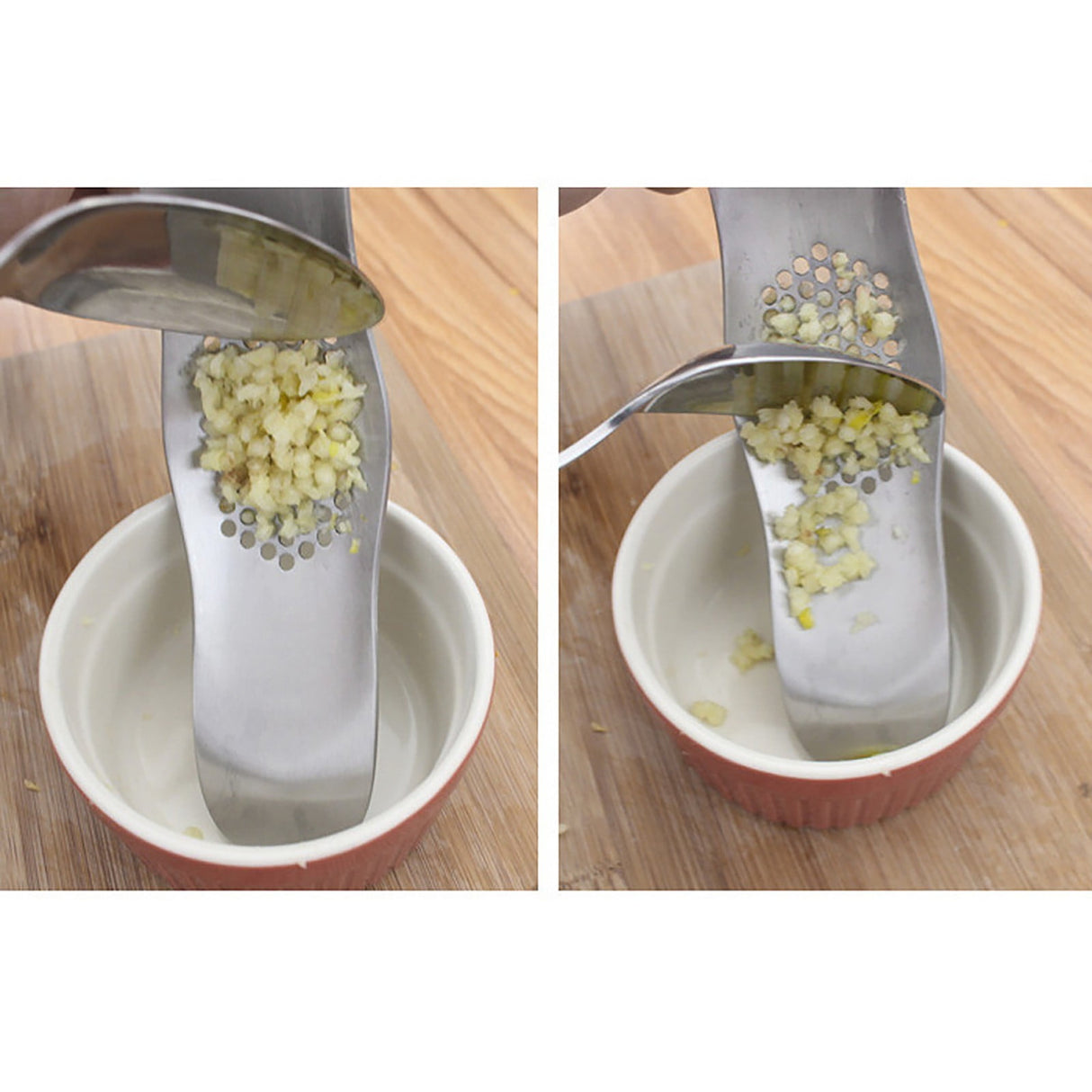 Garlic Press ! Press Mincer Steel Chopper Rocking Peeler Stainless Crusher Garlic Tool Tools Home Improvement, Garlic Press Promotion Include 1 Stainless Steel Garlic and Ginger Grater AS shown