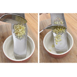 Garlic Press ! Press Mincer Steel Chopper Rocking Peeler Stainless Crusher Garlic Tool Tools Home Improvement, Garlic Press Promotion Include 1 Stainless Steel Garlic and Ginger Grater AS shown - Rear View
