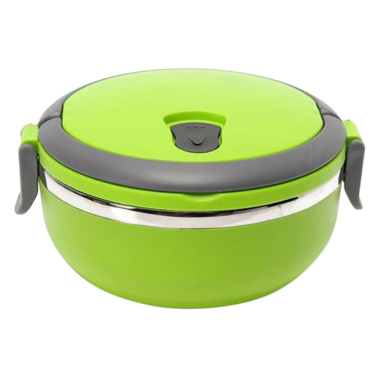 Storage Containers ! Stainless Steel Round 1 Layer Insulated Food Thermal Containers Lunch Box Case, Storage Container Promotion Include 1Pc Round Lunch Box Green