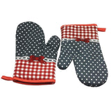 Oven Mitts ! Kitchen Cooking Cotton Microwave Oven Gloves Mitts Pot Pad Heat Protected Beige, Oven Socks Promotion Include 2*Oven Gloves AS shown