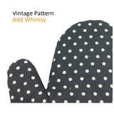 Oven Mitts ! Kitchen Cooking Cotton Microwave Oven Gloves Mitts Pot Pad Heat Protected Beige, Oven Socks Promotion Include 2*Oven Gloves AS shown - Rear View