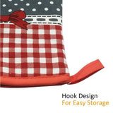 Oven Mitts ! Kitchen Cooking Cotton Microwave Oven Gloves Mitts Pot Pad Heat Protected Beige, Oven Socks Promotion Include 2*Oven Gloves AS shown