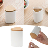 Storage Containers ! Toothpick Container Toothpick Storage Box Home Hotel Simple White Toothpick Bottle Suitable for Family Restaurant Hotel, Include 1*Toothpick Box AS shown