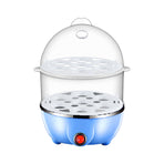Egg Steamer ! Eggs Cooker Double Breakfast Machine Stainless Steel Multi Function Steamer, Cooking Molds Promotion Include 1*Egg Steamer Blue