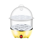 Egg Steamer ! Eggs Cooker Double Breakfast Machine Stainless Steel Multi Function Steamer, Cooking Molds Promotion Include 1*Egg Steamer Yellow