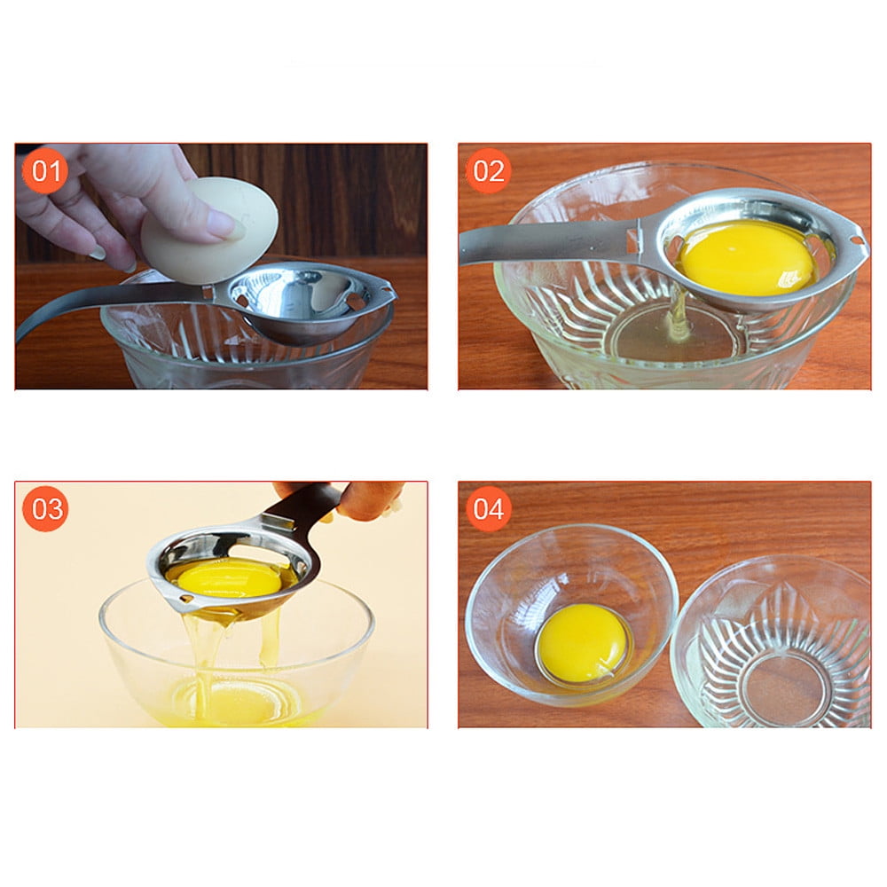 Bakeware ! Kitchen Silver Egg Yolk Steel Tool Separator White Stainless Gadget Cooking Kitchen，Dining & Bar, Kitchen Fork Promotion Include 1X Egg White Separator Silver