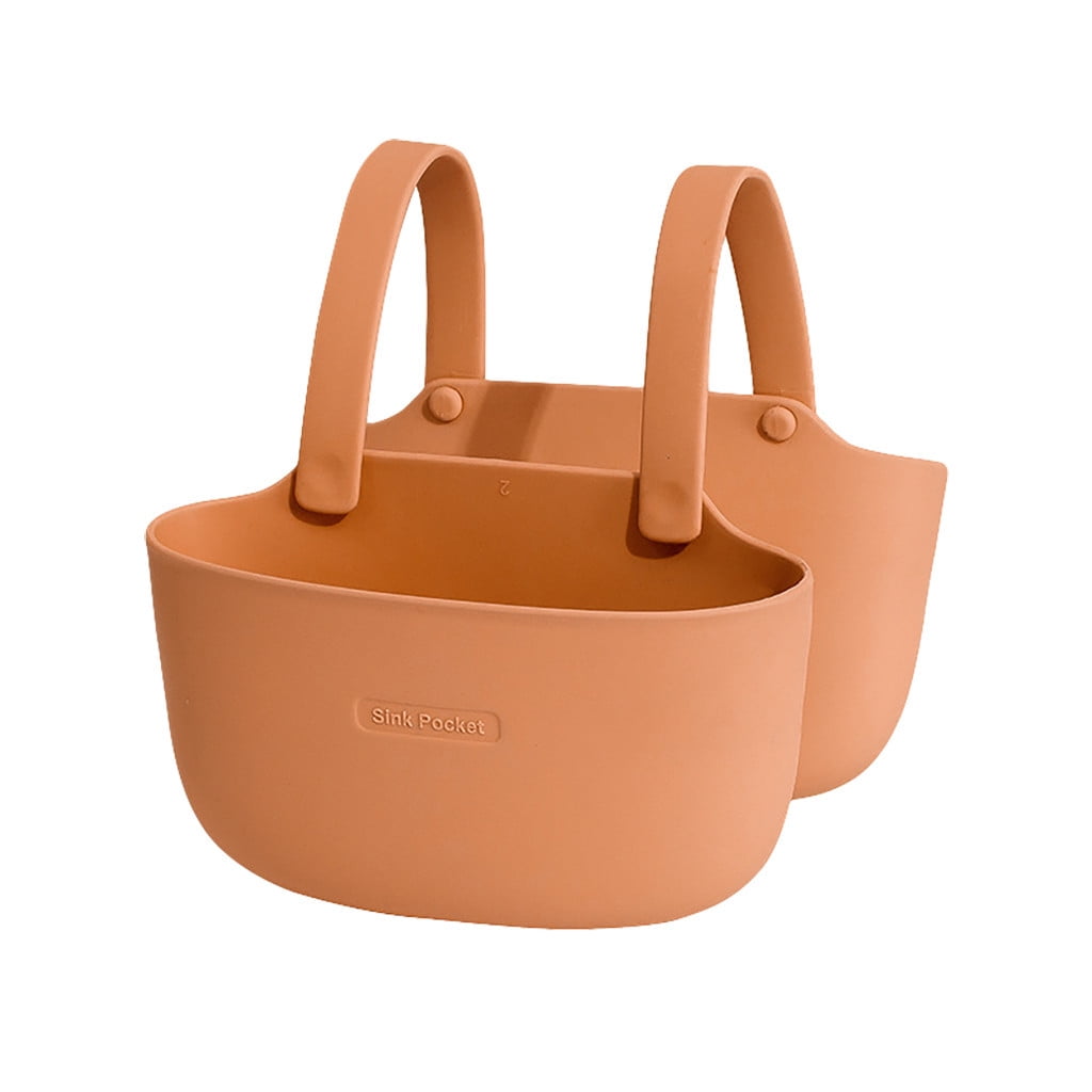 Drain Rack ! Double Layer Kitchen Sink Storage Hanging Bag Home Multis Function Faucet Debris Storage, Kitchen Drain Rack Promotion Include 1Pc Drain Basket C