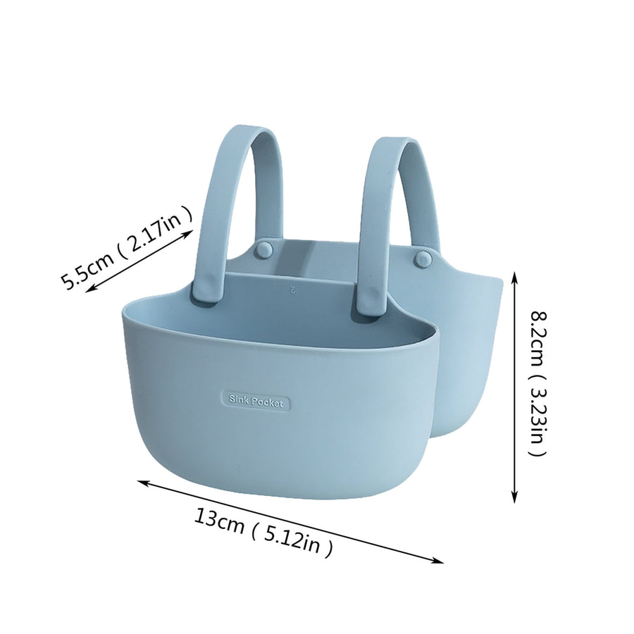 Drain Rack ! Double Layer Kitchen Sink Storage Hanging Bag Home Multis Function Faucet Debris Storage, Kitchen Drain Rack Promotion Include 1Pc Drain Basket C