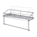 Rack ! with Shelf Basket Holder Wall Towel for Kitchenbathroom Storage Paper Adhesive Bathroom Products, Brush Shelf Promotion Include Shelf, 2 Films Silver