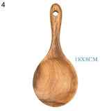 Cooking Utensils ! Wooden Rice Spoon Rice for Rice Potato Desserts Teak Wood Rice Serving Spoon Rice Cooker Spatula 7*3.2Inch, Cooking Utensils Promotion Include Rice Spoon X1 Khaki