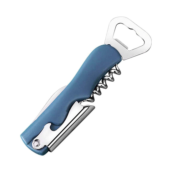 Bottle and Can Openers ! Home Steel Beer Wine Opening Tools 4 in 1 Stainless Steel Wine Opening Tools Home Cans Kitchen Restaurant and Bar, Include 1X4 in 1 Bottle Opener Blue