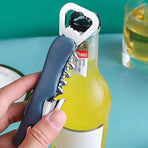 Bottle and Can Openers ! Home Steel Beer Wine Opening Tools 4 in 1 Stainless Steel Wine Opening Tools Home Cans Kitchen Restaurant and Bar, Include 1X4 in 1 Bottle Opener Blue