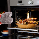 Oven Mitts ! Mini Silicone Oven Mitts Set Oven Mitts Heat Insulation Oven Gloves for Kitchen Cooking and Baking Protecting Fingers Mini Oven Hand Clips, Include 1Pc Silicone Gloves B - Front View