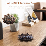 Rack ! Ash Incense with Burner Brass Flower Burner Yoga Catcher Rack Stick Incense Tea Other, Storage Rack Promotion Include 1*Sandalwood Tray Brown