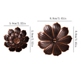 Rack ! Ash Incense with Burner Brass Flower Burner Yoga Catcher Rack Stick Incense Tea Other, Storage Rack Promotion Include 1*Sandalwood Tray Brown - Side View