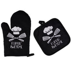 Oven Mitts ! Oven Mitts and Pot Holders Sets, Heat Resistants Oven Mitts Soft Cotton Lining and Non-Slip Surface Safes for Baking, Cooking, Bbq, Include 1*Glove, 1*Insulation Pad A