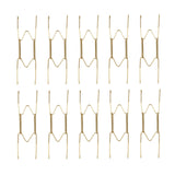 Hooks ! Dish Display Plate Hangers 10 Pack Stainless Steel Decorative Wire Plate Hanger Holders in Spring Hook Holder Hanging Wire for Decorative Plates and Art Gold